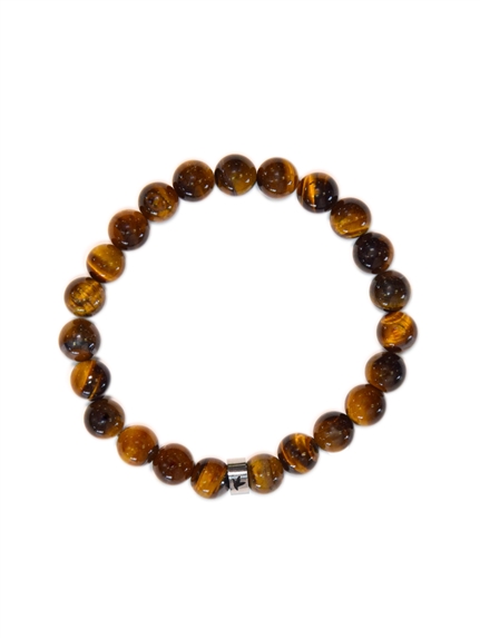Bracelet Oeil de Tigre Perles rondes 8 mm 1