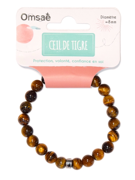 Bracelet Oeil de Tigre Perles rondes 8 mm 2