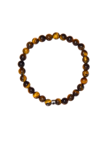 Bracelet Oeil de Tigre Perles rondes 6 mm 1