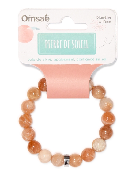 Bracelet Pierre du Soleil Perles rondes 10 mm 2
