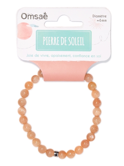 Bracelet Pierre du Soleil Perles rondes 6 mm 2