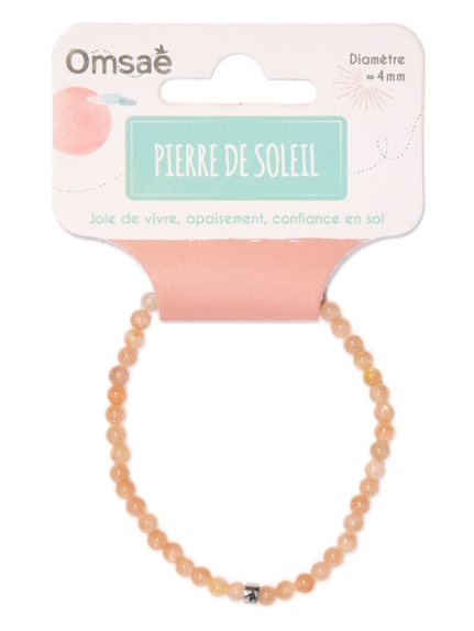 Bracelet Pierre du Soleil Perles rondes 4 mm 2