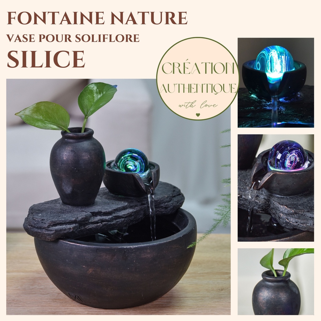 Fontaine Bouddha Silice — vue de face