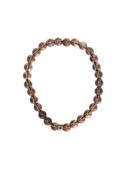 Bracelet Quartz Fumé Perles rondes 6 mm 1