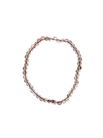 Bracelet Quartz Fumé Perles rondes 4 mm 1
