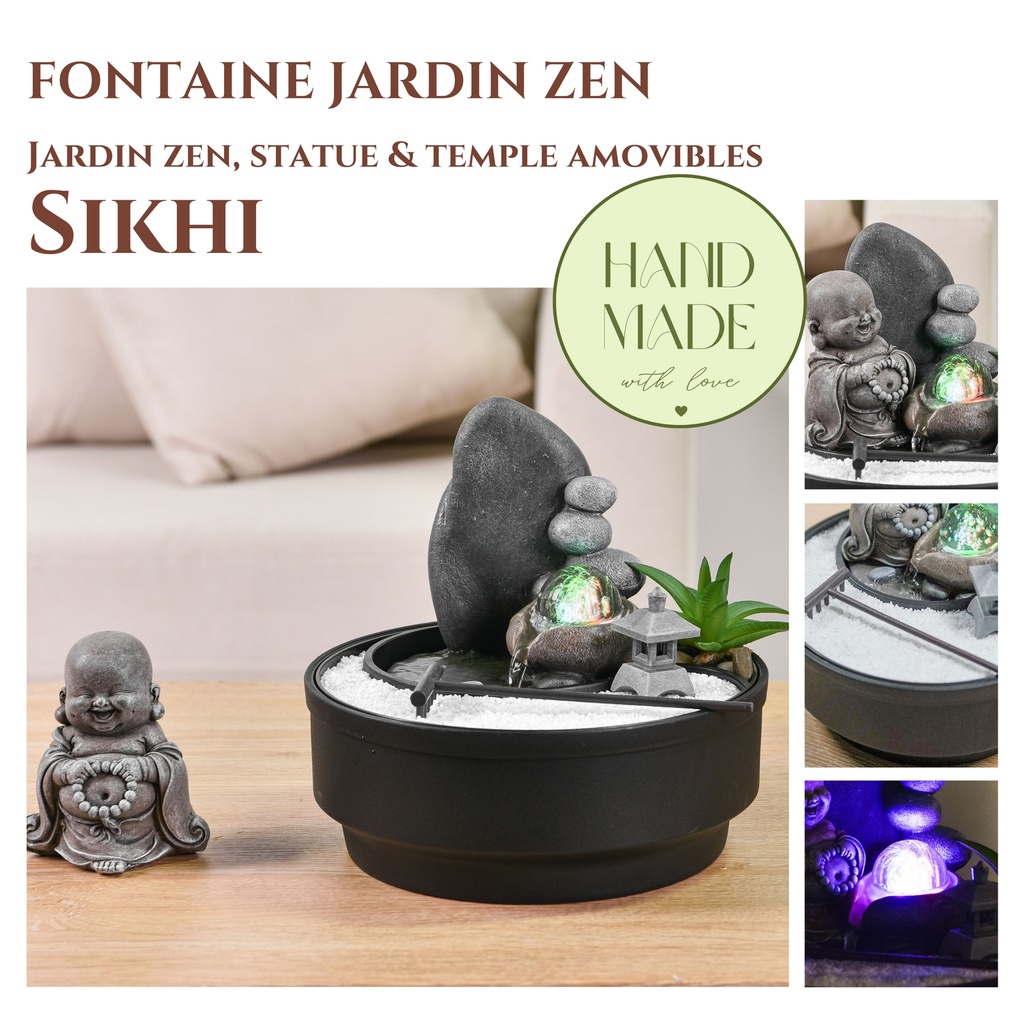 Fontaine Jardin Zen Sikhi — vue de face