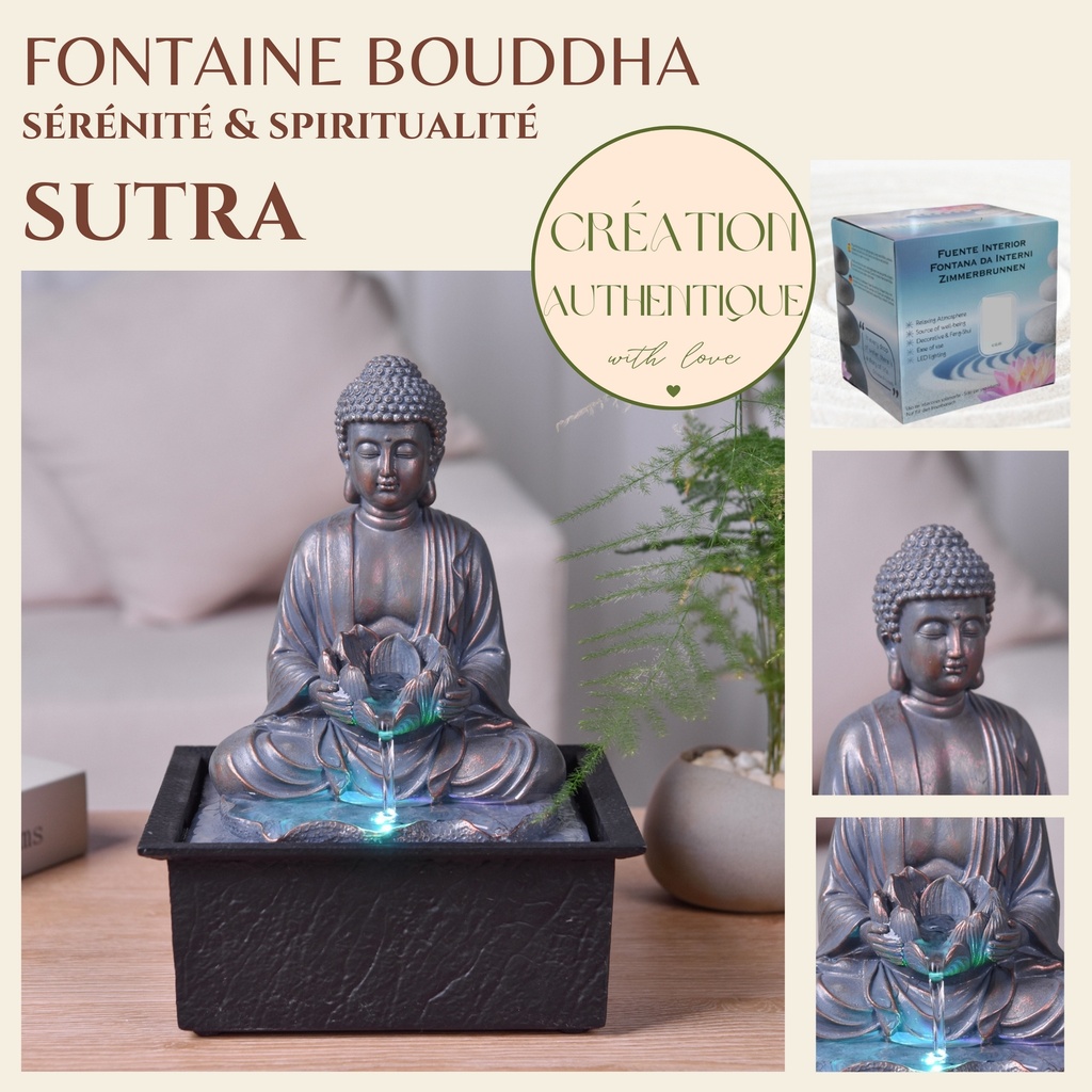 Fontaine Bouddha Sutra — vue de face