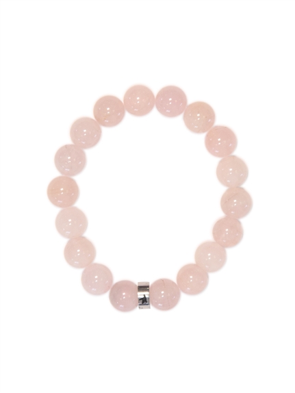 Bracelet Quartz Rose Perles rondes 10 mm 1