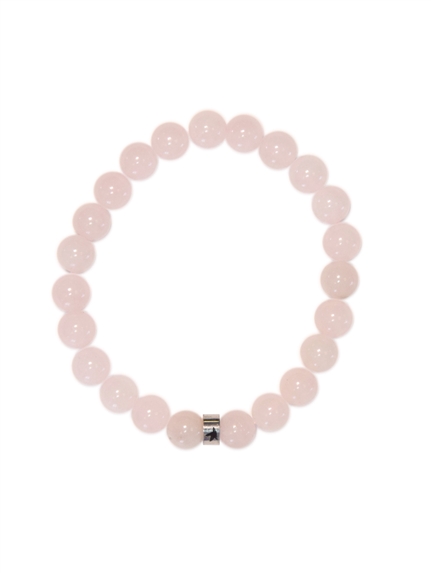 Bracelet Quartz Rose Perles rondes 8 mm 1