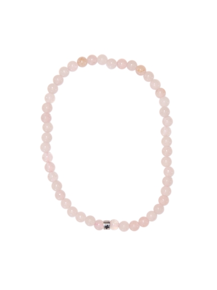 Bracelet Quartz Rose Perles rondes 4 mm 1