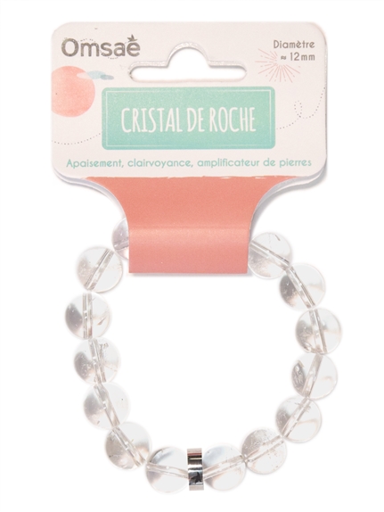 Bracelet Cristal de Roche Perles rondes 12 mm 2