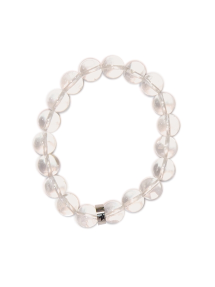 Bracelet Cristal de Roche Perles rondes 10 mm 1