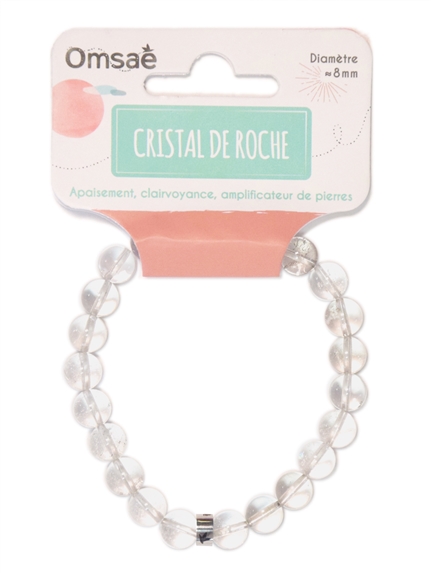 Bracelet Cristal de Roche Perles rondes 8 mm 2