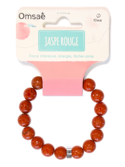 Bracelet Jaspe Rouge Perles rondes 10 mm 2