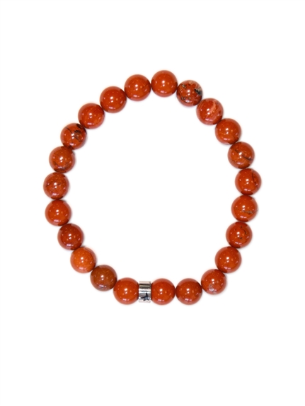 Bracelet Jaspe Rouge Perles rondes 8 mm 1