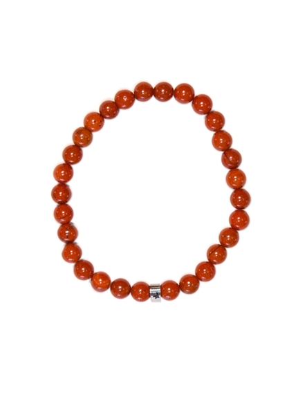 Bracelet Jaspe Rouge Perles rondes 6 mm 1
