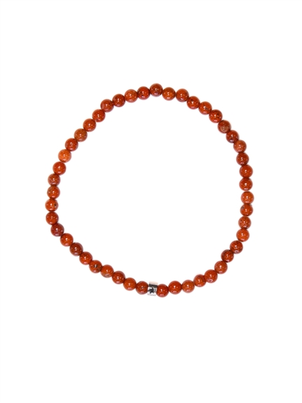 Bracelet Jaspe Rouge Perles rondes 4 mm 1