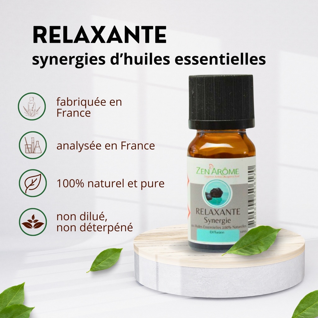 Synergie d'huiles essentielles Relaxante - 10 ml — vue de face