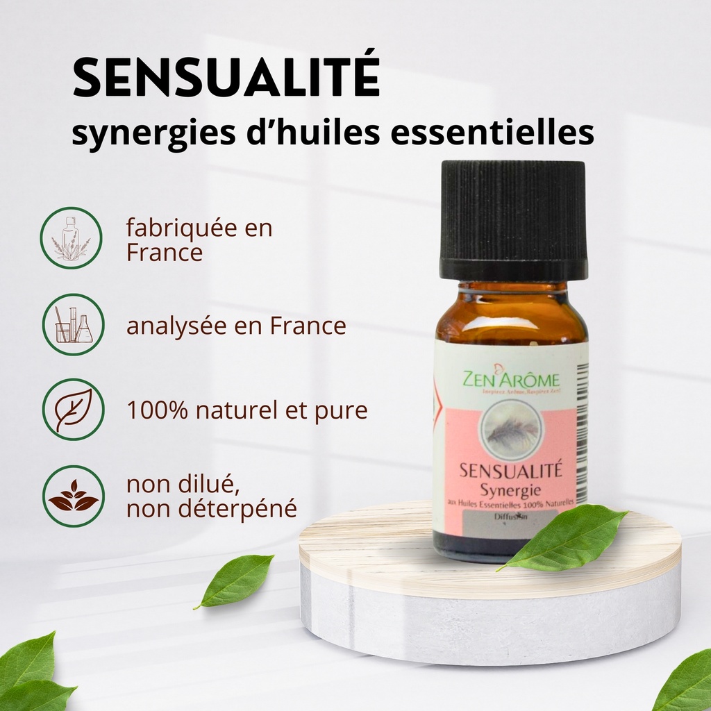 Synergie d'huiles essentielles Sensualité - 10 ml — vue de face