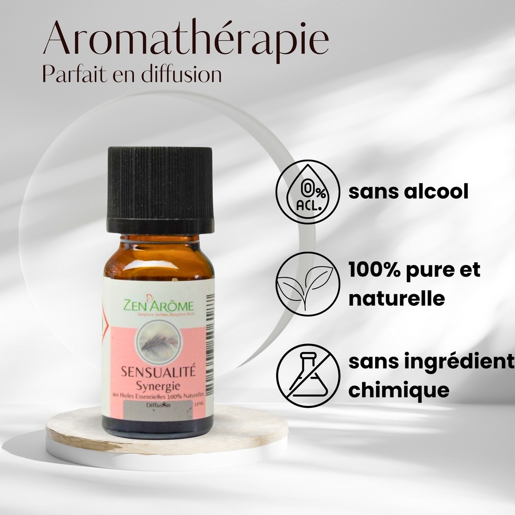 Synergie d'huiles essentielles Sensualité - 10 ml — vue de profil