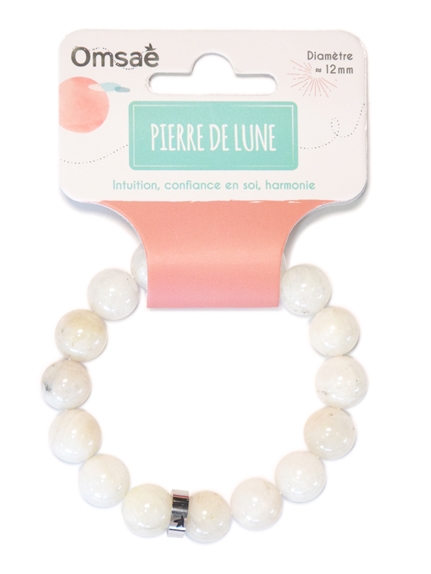 Bracelet Pierre de Lune Perles rondes 12 mm 2