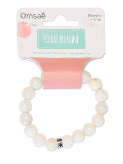 Bracelet Pierre de Lune Perles rondes 10 mm 2