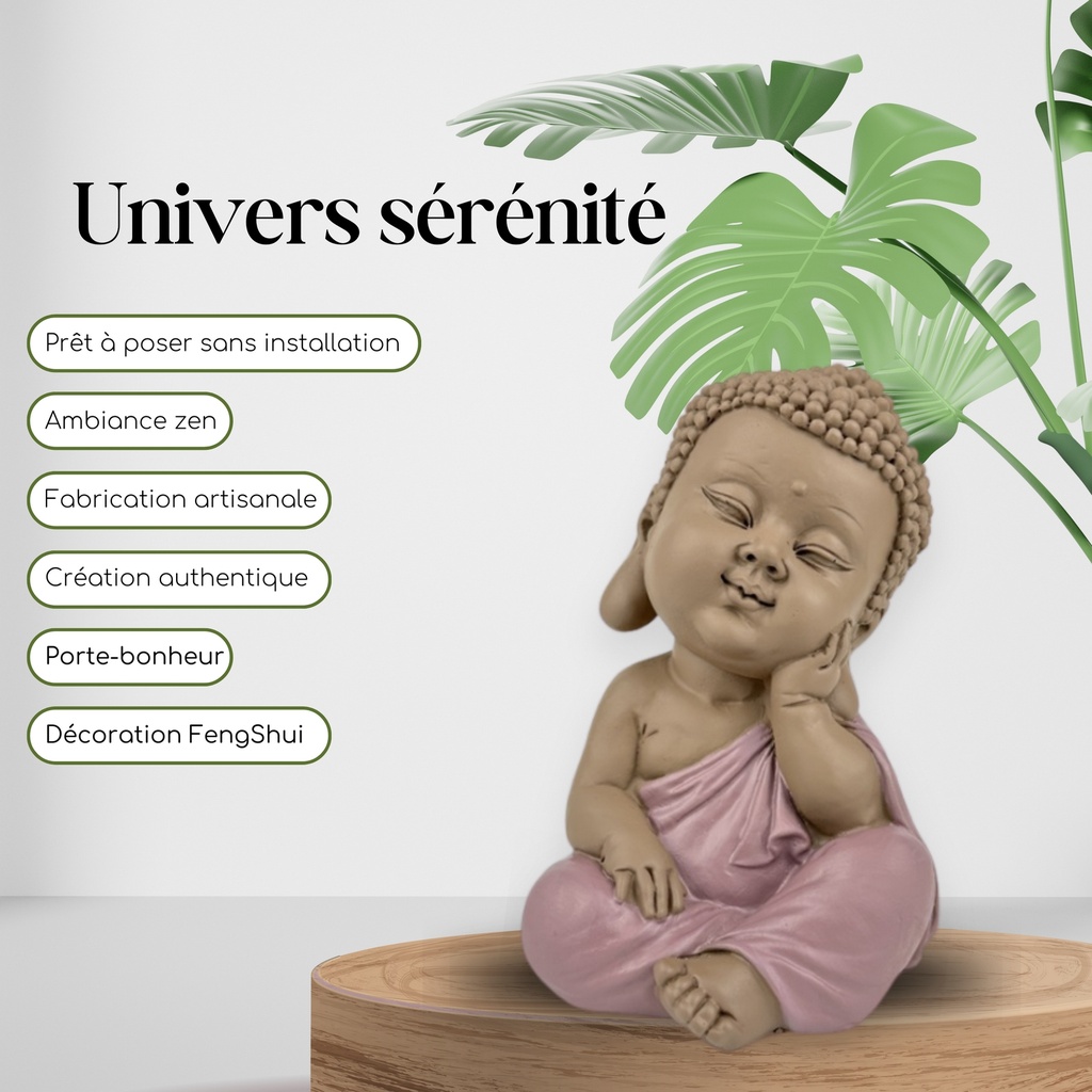 Statue Bouddha en Réflexion — vue de face
