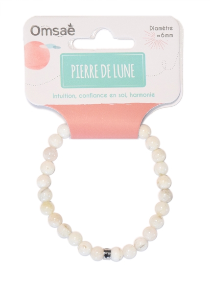 Bracelet Pierre de Lune Perles rondes 6 mm 2