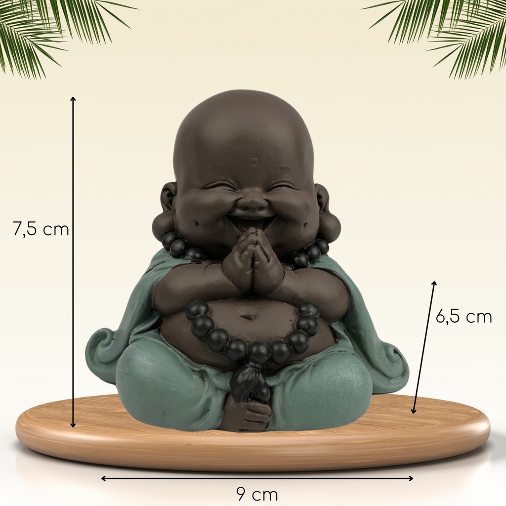 Statue Mini Bouddha Rieur SR1 — vue 3/4