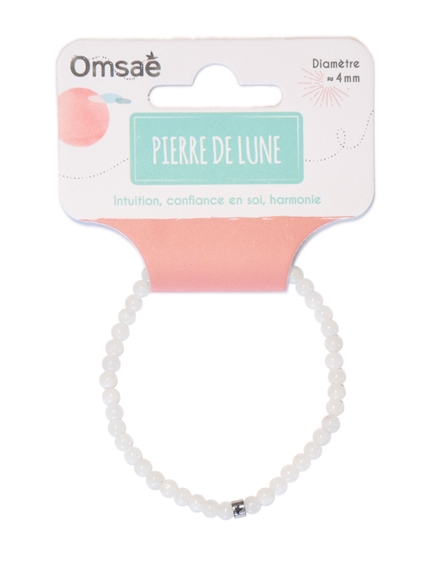 Bracelet Pierre de Lune Perles rondes 4 mm 2