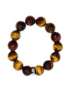Bracelet Oeil de Tigre de Taureau et de Faucon Perles rondes 14 mm 1