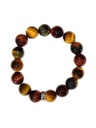 Bracelet Oeil de Tigre de Taureau et de Faucon Perles rondes 12 mm 1