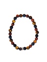 Bracelet Oeil de Tigre de Taureau et de Faucon Perles rondes 6 mm 1