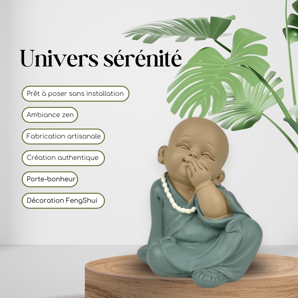Statue Bonze Silence — vue de face