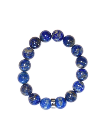 Bracelet Lapis Lazuli Perles rondes 12 mm 1