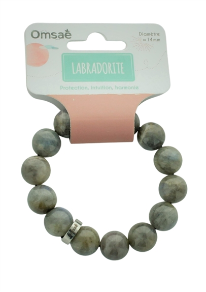 Bracelet Labradorite Perles rondes 14 mm 2
