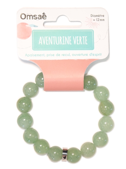 Bracelet Aventurine Verte Perles rondes 12 mm 2
