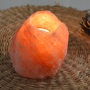 Bougeoir en Cristal de Sel Himalaya Rock 500g — gros plan détail