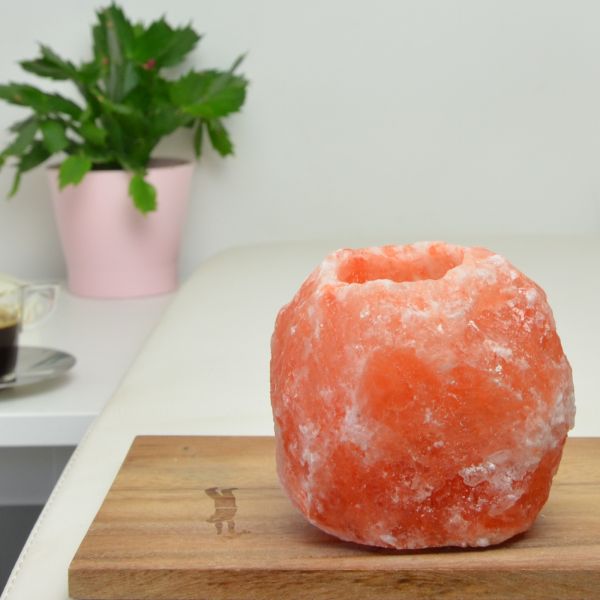 Bougeoir en Cristal de Sel Himalaya Rock 500g — vue détaillée