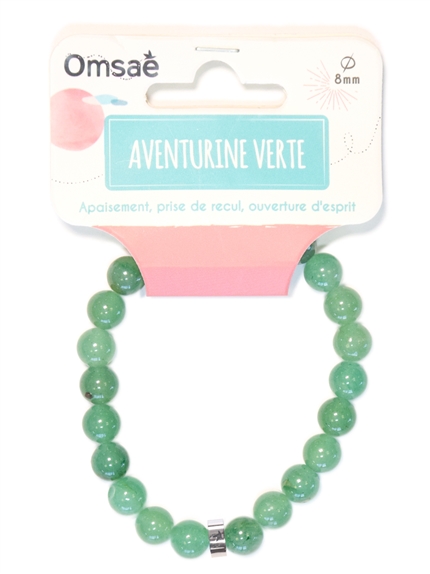 Bracelet Aventurine Verte Perles rondes 8 mm 2