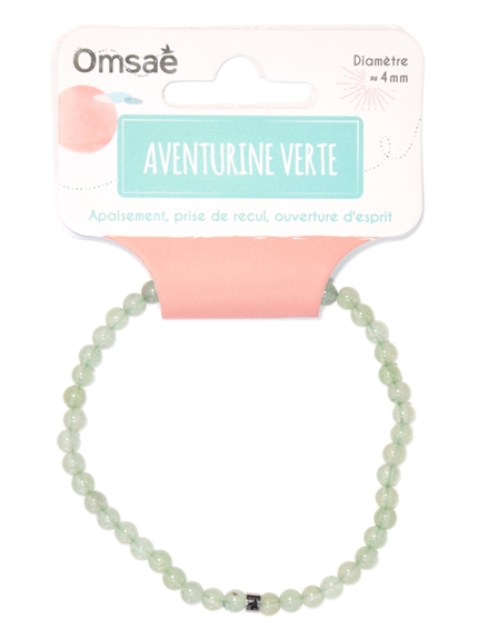 Bracelet Aventurine Verte Perles rondes 4 mm 2
