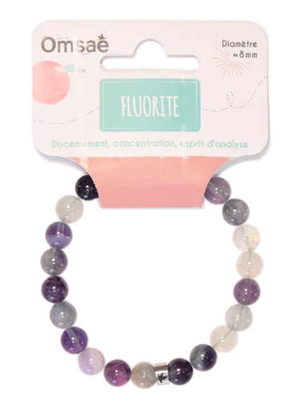 Bracelet Fluorite Perles Rondes 8 mm 2