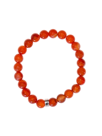 Bracelet Cornaline Perles rondes 8 mm 1