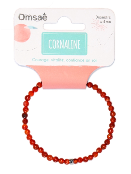 Bracelet Cornaline Perles rondes 4 mm 2