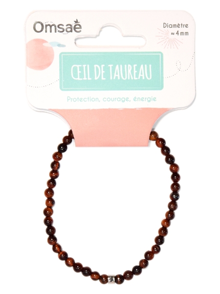 Bracelet Oeil de Taureau Perles rondes 4 mm 2