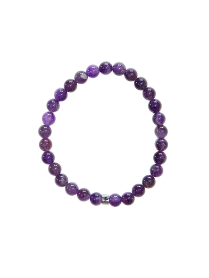 Bracelet Améthyste Perles rondes 6 mm 1