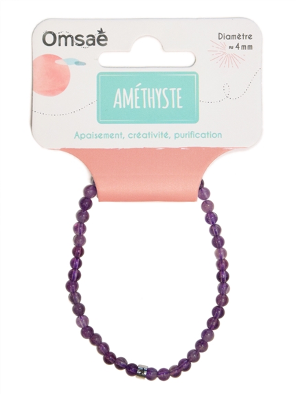 Bracelet Améthyste Perles rondes 4 mm 2
