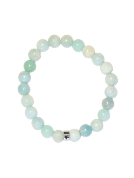 Bracelet Amazonite Perles rondes 8 mm 1