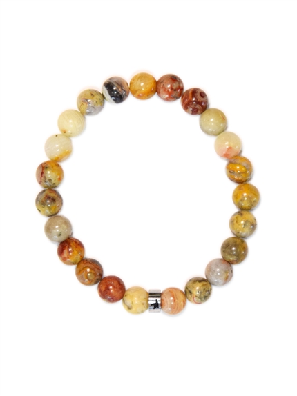 Bracelet Agate Crazy Lace Perles Rondes 8 mm 1