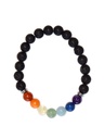 Bracelet 7 Chakras Pierre de lave Perles rondes 8 mm 1